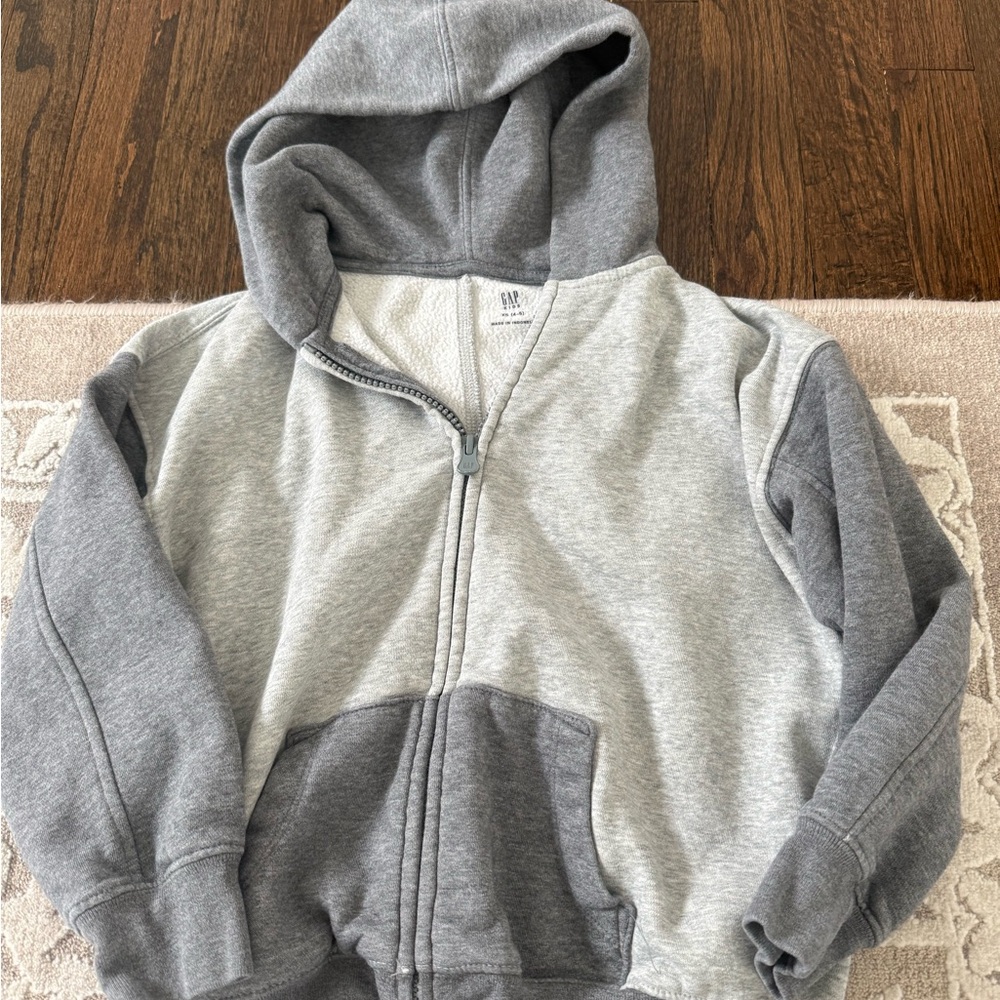 GAP Two-Tone Gray Kids Hoodie